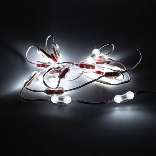 Светодиодный модуль 2led 2835 MOD52 (0.8W, 24VDC, cool white, 170°, led SAMSUNG) - фото I
