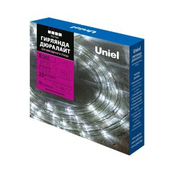 ULD-D50 25M-С08 IP44 WHITE Гирлянда светодиодная Дюралайт, 25м, С контроллером, Белый свет, Провод прозрачный