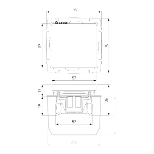 Выключатель одноклавишный (белый) W1110001 - фото 9