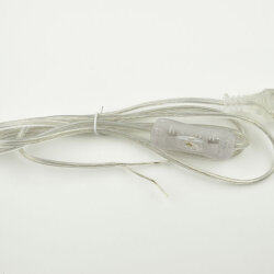 UCX-C11-02A-170 CLEAR Сетевой шнур с вилкой и выключателем, 2А, 500Вт, 1.7м, Прозрачный