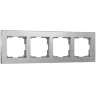 Рамка из металла на 4 Аluminium алюминий W0041706 - фото