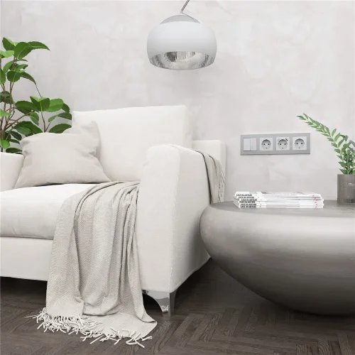 Рамка из металла на 4 Аluminium алюминий W0041706 - фото 3