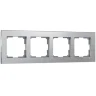 Рамка из металла на 4 Аluminium алюминий W0041706 - фото