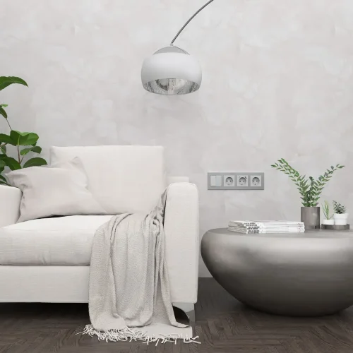 Рамка из металла на 4 Аluminium алюминий W0041706 - фото 2