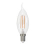 LED-CW35-5W-4000K-E14-CL-SLF Лампа светодиодная, Форма свеча на ветру, прозрачная, Белый свет 4000К - фото 1