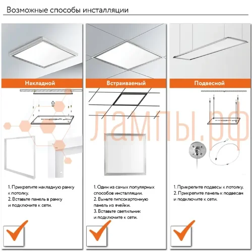 Светодиодная панель с равномерной засветкой 36Вт 4000K IP40 3600Лм CRI90 | ECOCLASS PANEL600 | - LEDVANCE. Фото 4