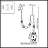 Подвес с держателем «ODEON LIGHT EXCLUSIVE» 5444/1B, серия: KARELIA (крепление на планке). Фото 2.