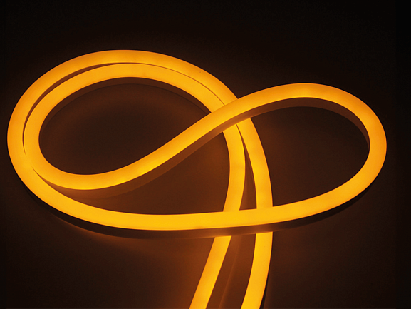 Неоновая Светодиодная лента SMD 220В 2835, 120 LED/м, 6 Вт/м, 220В , IP65, Цвет: Желтый, NE-2180-220-6-Y-65. Фото 2