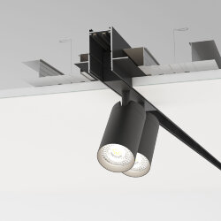 Встраиваемый шинопровод SMART 2м под ГКЛ, черный, Denkirs TR2012-BK