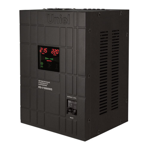RS-1-10000WS Стабилизатор напряжения Uniel релейный однофазный настенный, с гальванической развязкой, 10000ВА - фото 1