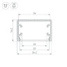 Профиль PLS-LOCK-Н16-SMT-3000 ANOD BLACK (Arlight, Алюминий) 044807 - фото 3