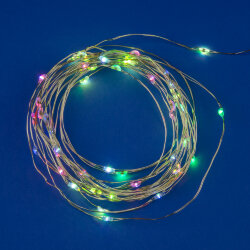 ULD-S0500-050-DTB-3AA-RC RGB IP20 DEW Гирлянда светодиодная Роса на батарейках 3AA не в-к, 5м, 50 светодиодов, RGB свет, Пульт ДУ в-к, Провод прозрачный, TM Uniel