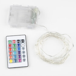 ULD-S0500-050-DTB-3AA-RC RGB IP20 DEW Гирлянда светодиодная Роса на батарейках 3AA не в-к, 5м, 50 светодиодов, RGB свет, Пульт ДУ в-к, Провод прозрачный, TM Uniel