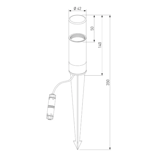 Светильник садово-парковый светодиодный Hidden черный 35166/S черный - фото 6