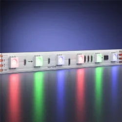Светодиодная лента 24В 5050 14,4Вт/м 5м IP 68 Адресная (SPI) Цветная (RGB) 201249 (Белый) 201249