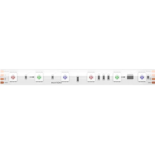 Светодиодная лента 24В 5050 14,4Вт/м 5м IP 68 Адресная (SPI) Цветная (RGB) 201249 (Белый) 201249 - фото 3