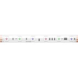 Светодиодная лента 24В 5050 14,4Вт/м 5м IP 68 Адресная (SPI) Цветная (RGB) 201249 (Белый) 201249