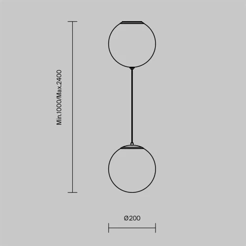 Подвесной светильник Twins 3000K 20Вт (Черный) - фото 4