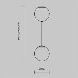 Подвесной светильник Twins 3000K 20Вт (Черный)