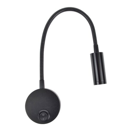 ULT-F21-3W-4000K IP20 BLACK Светильник светодиодный настенный гибкий для интерьерного освещения, 85-265В, Белый свет 4000К, Черный, TM Uniel - фото 1