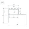 Профиль PLS45-F-HIDE-2000 (Arlight, Алюминий) 026547 - фото 3
