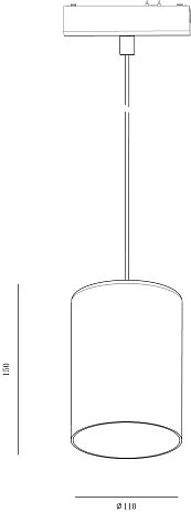 'Светильник трековый SLIM, 48В 6W белый 2700-6000К, P-SLIM-150GLWH-6-CCT. Фото 2
