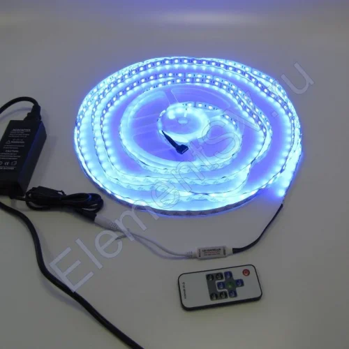 Комплект светодиодной ленты RGB 5050 60led с контроллером IR и блоком питания B20 - фото.