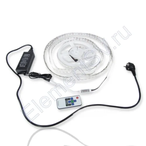Комплект светодиодной ленты RGB 5050 60led с контроллером IR и блоком питания B20 - фото 4.