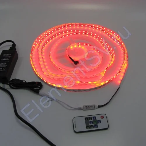 Комплект светодиодной ленты RGB 5050 60led с контроллером IR и блоком питания B20 - фото 7.