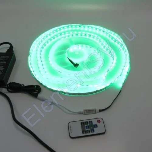 Комплект светодиодной ленты RGB 5050 60led с контроллером IR и блоком питания B20 - фото 8.