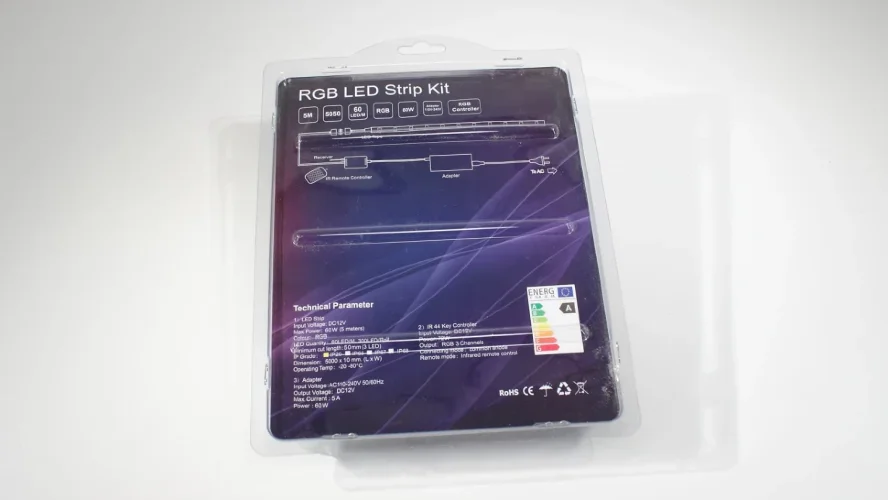 Комплект светодиодной ленты RGB 5050 60led с контроллером IR и блоком питания B20 - фото II