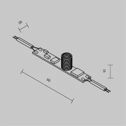 Диммер 12-24VDC 3A (Серебро)