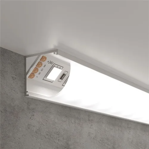 Угловой алюминиевый профиль для светодиодной ленты LL-2-ALP008 - фото