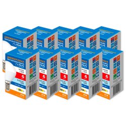 LED-G45-6W-4000K-E14-FR-DIM-SLS Набор из 10штук Лампа светодиодная, диммируемая, Форма шар, матовая, Серия OPTIMA DIM, Белый свет 4000K