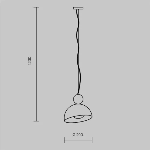 Подвесной светильник Кубок / Bowl (Черный) FR5439PL-01B - фото 11