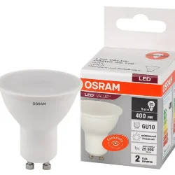 Лампа светодиодная 5SW/4000K (=35W) 110° GU10 400Lm | LED Value 2Y | - OSRAM