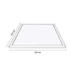 ULP-6060-36W-6500K EFFECTIVE WHITE Светильник светодиодный потолочный встраиваемый, Дневной свет 6500K, Корпус белый, В комплекте с и-п.