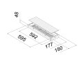 Подвесной офисный светодиодный светильник 40 Вт IP54 595x180x48 мм 3000К Опал - фото 2