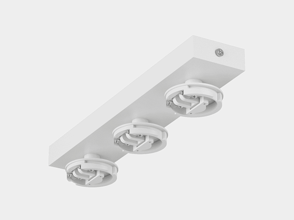 'Крепление сменное М13 для светильников MINI VILLY, поворотное накладное тройное, цвет Белый, MINI-VL-M13-WH - фото