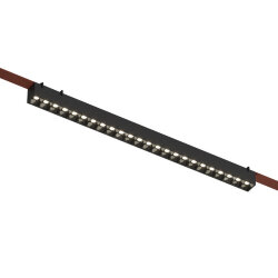 Cветильник для трека-ремня Belty Smart, серия Grill, со светодиодом, L642*W40*H45мм, 48V DC, 24W, RA90, 24°, 2700-6000K, IP20, черный, алюминий, Denkirs DK5672-BK