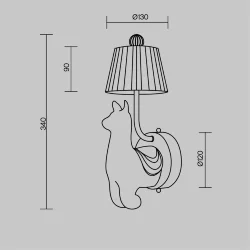 Настенный светильник (бра) Сеньор Альпака / Senor Alpaca 3000К 8Вт (Белый) MOD377WL-L6W3K