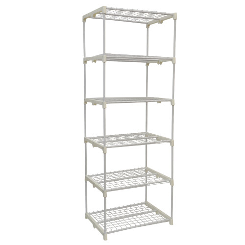 UGH-R30 H190 WHITE-WHITE Парник-стеллаж для рассады, 5 полок, 70x50x190см, Металлическая труба в ПВХ, цвет белый, Тент из армированного полиэтилена 135г-м2, цвет сетки белый, TM ФитоЛето - фото 2