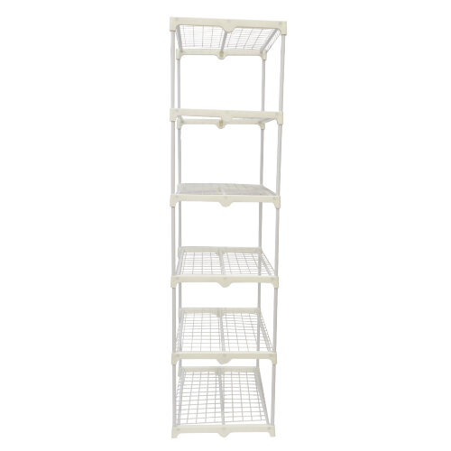 UGH-R30 H190 WHITE-WHITE Парник-стеллаж для рассады, 5 полок, 70x50x190см, Металлическая труба в ПВХ, цвет белый, Тент из армированного полиэтилена 135г-м2, цвет сетки белый, TM ФитоЛето - фото 3