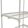 UGH-R30 H190 WHITE-WHITE Парник-стеллаж для рассады, 5 полок, 70x50x190см, Металлическая труба в ПВХ, цвет белый, Тент из армированного полиэтилена 135г-м2, цвет сетки белый, TM ФитоЛето - фото 4