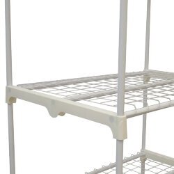 UGH-R30 H190 WHITE-WHITE Парник-стеллаж для рассады, 5 полок, 70x50x190см, Металлическая труба в ПВХ, цвет белый, Тент из армированного полиэтилена 135г-м2, цвет сетки белый, TM ФитоЛето