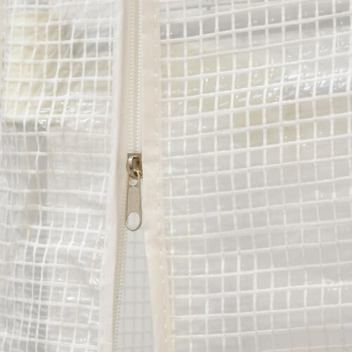 UGH-R30 H190 WHITE-WHITE Парник-стеллаж для рассады, 5 полок, 70x50x190см, Металлическая труба в ПВХ, цвет белый, Тент из армированного полиэтилена 135г-м2, цвет сетки белый, TM ФитоЛето - фото 8