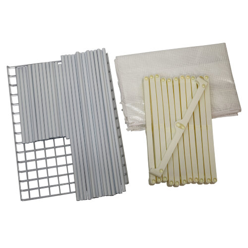 UGH-R30 H190 WHITE-WHITE Парник-стеллаж для рассады, 5 полок, 70x50x190см, Металлическая труба в ПВХ, цвет белый, Тент из армированного полиэтилена 135г-м2, цвет сетки белый, TM ФитоЛето - фото 9