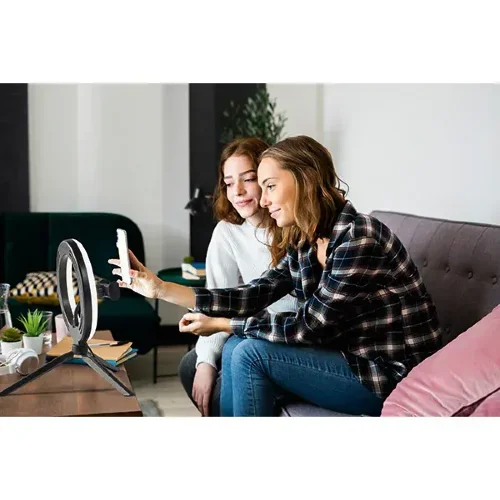 MOBILE CAMERA LIGHT RING DESKTOP (USB/клипса для моб/тренога) - светильник для сэлфи LEDV. Фото 4