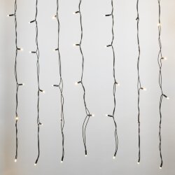 ULD-C3020-384-TBK WARM WHITE IP67 Занавес светодиодный с эффектом мерцания, 3х2м, Соединяемый, 384 светодиода, Теплый белый свет, Провод черный, TM Uniel