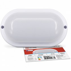 Светильник светодиодный герметичный СПП МД-2065-ОВАЛ 20Вт 6500К 1800Лм с микроволновым датчиком IP65 195х94мм IN HOME